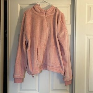 Super Soft and Cozy Pink 1/4 Zip Hoodie Size Large